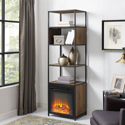 Mainstays 70' Tower book case / w fireplace