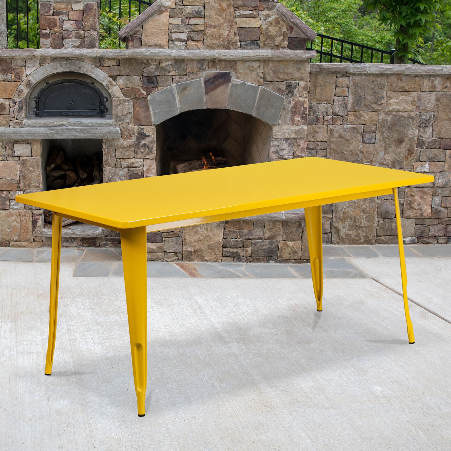 Charis Commerical Grade Rectangular Yellow Table