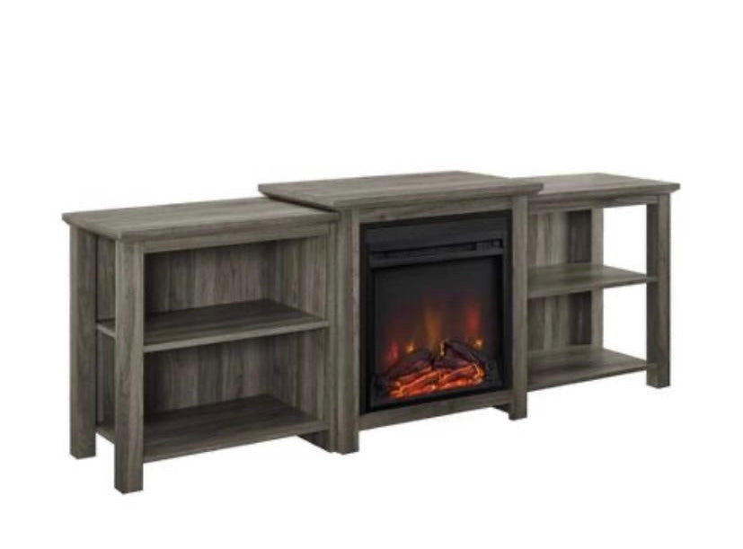 70 inch Tier Top TV Stand W/ Fireplace