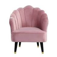 Lifestyles Pink Accent Velvet Chair