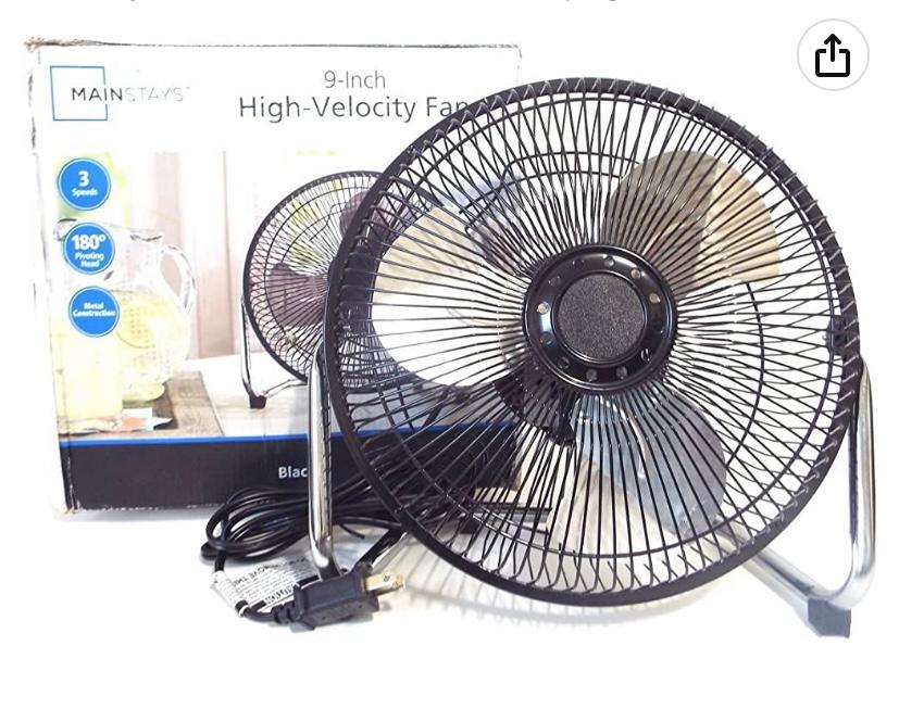 mainstays 9 inch high velocity fan