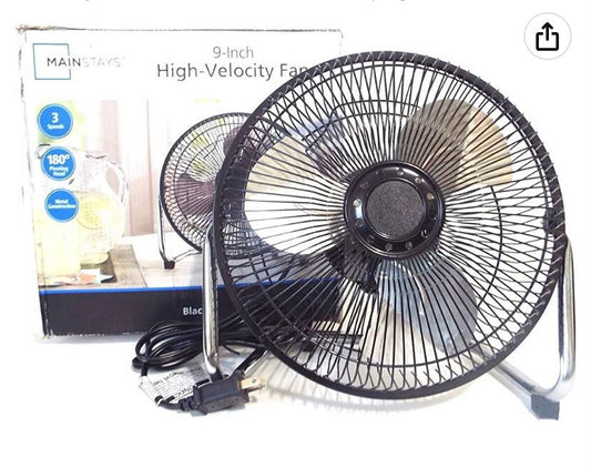 mainstays 9 inch high velocity fan